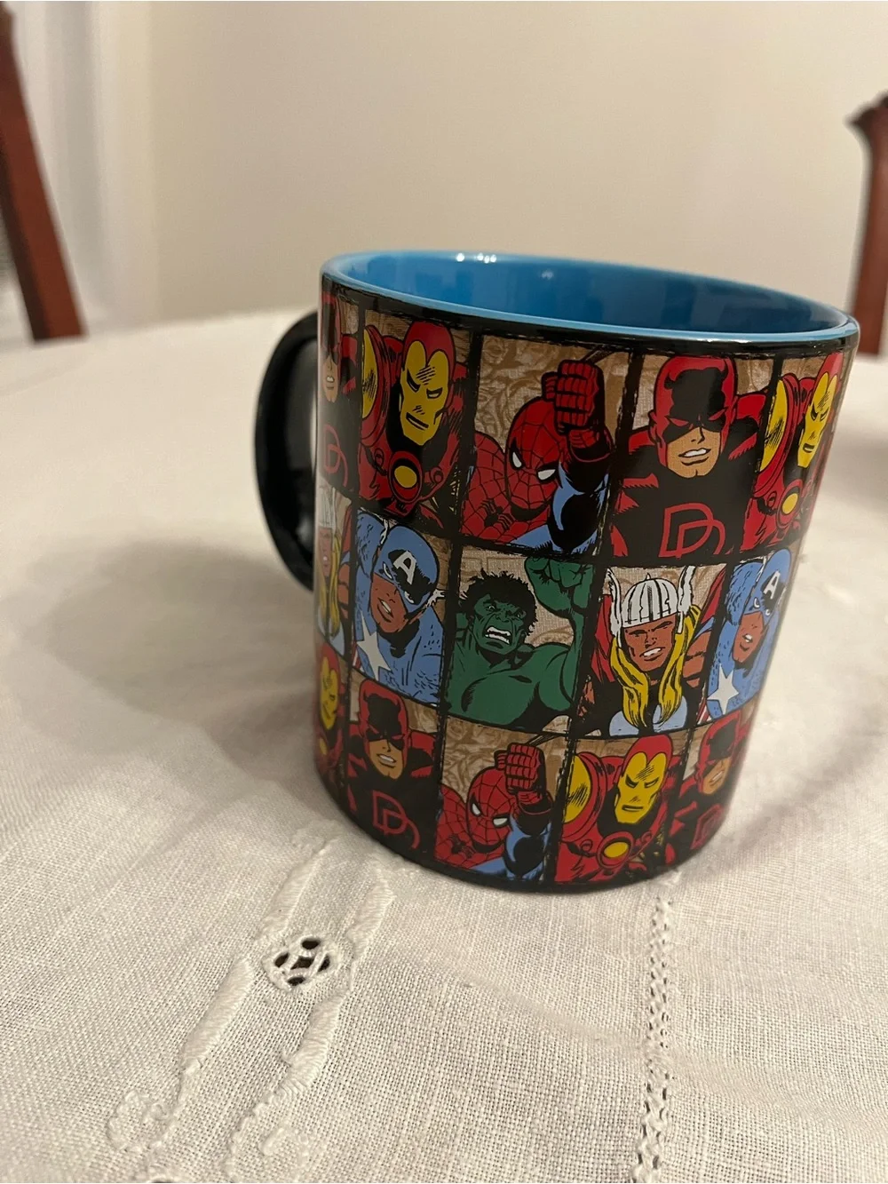 Marvel Black Ceramic Coffee Mug with Logo